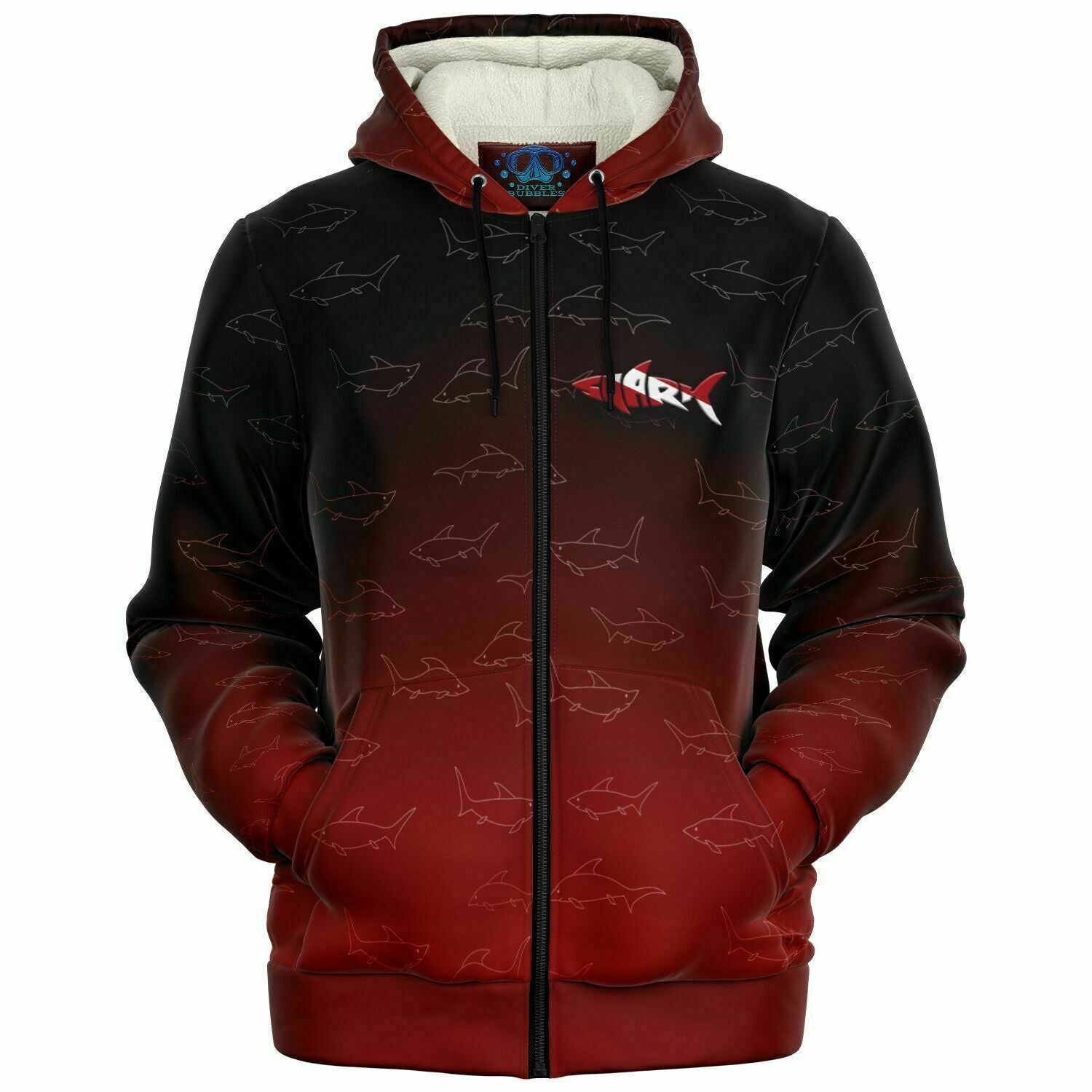 Shark hoodie zip up Outlet