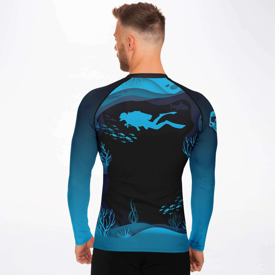 Scuba Diving Rashguard - men's all-over-print scuba diving rash guard