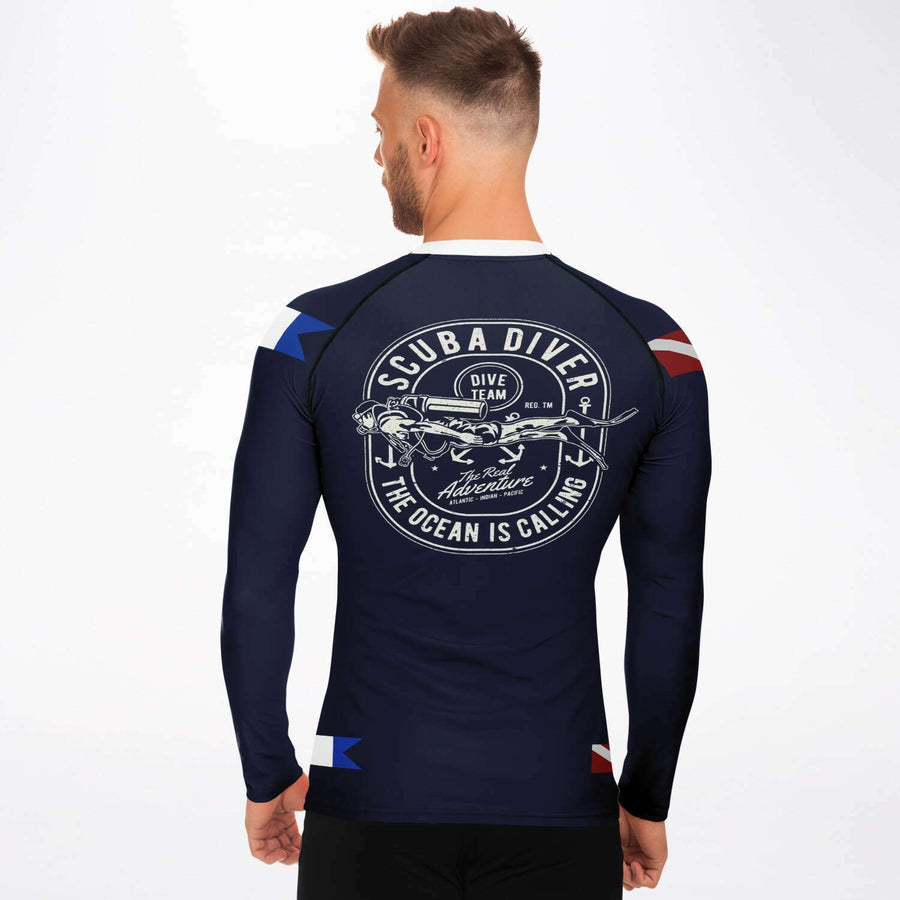 Dive Team Rashguard - men's all-over-print scuba diving rash guard