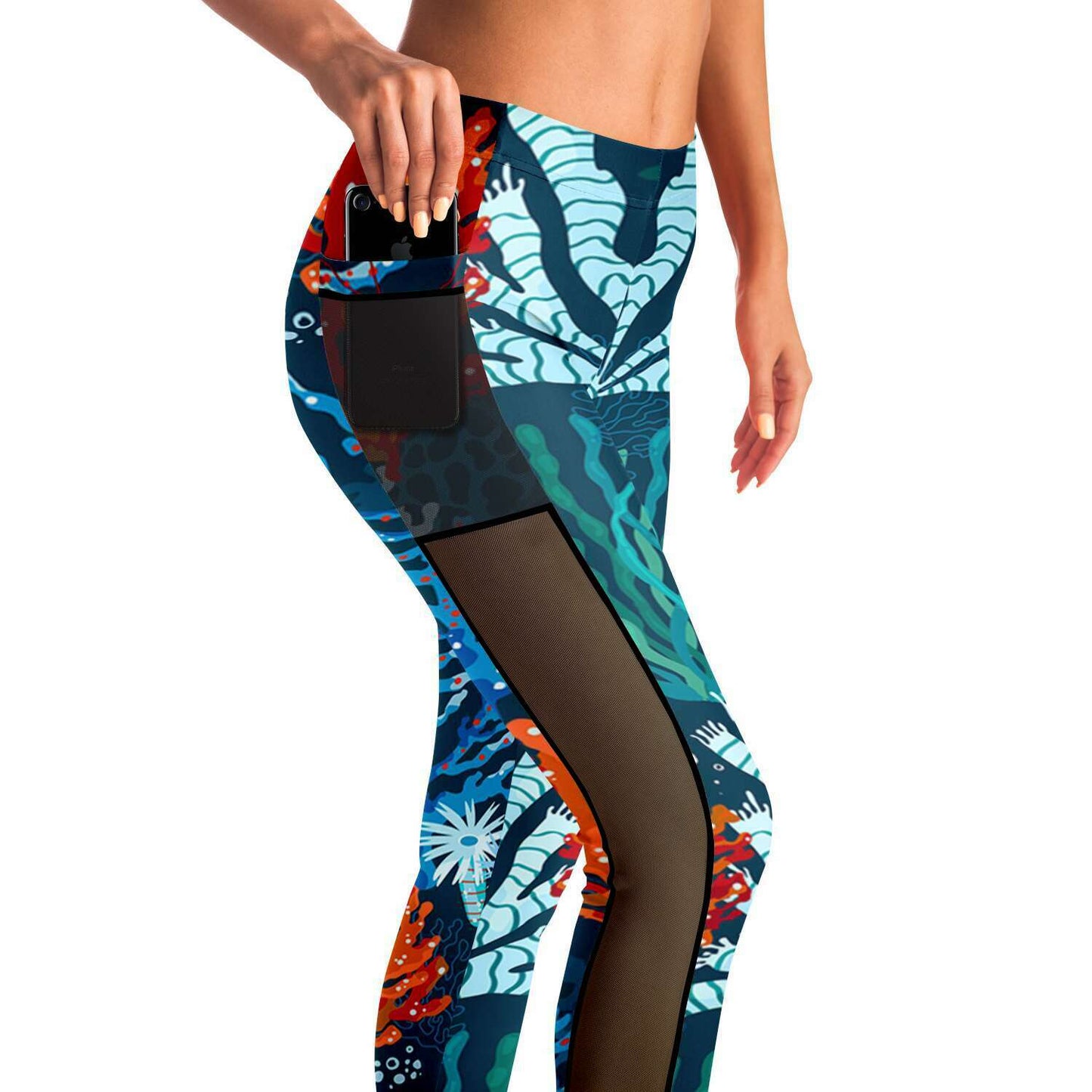Blue Coral Leggings