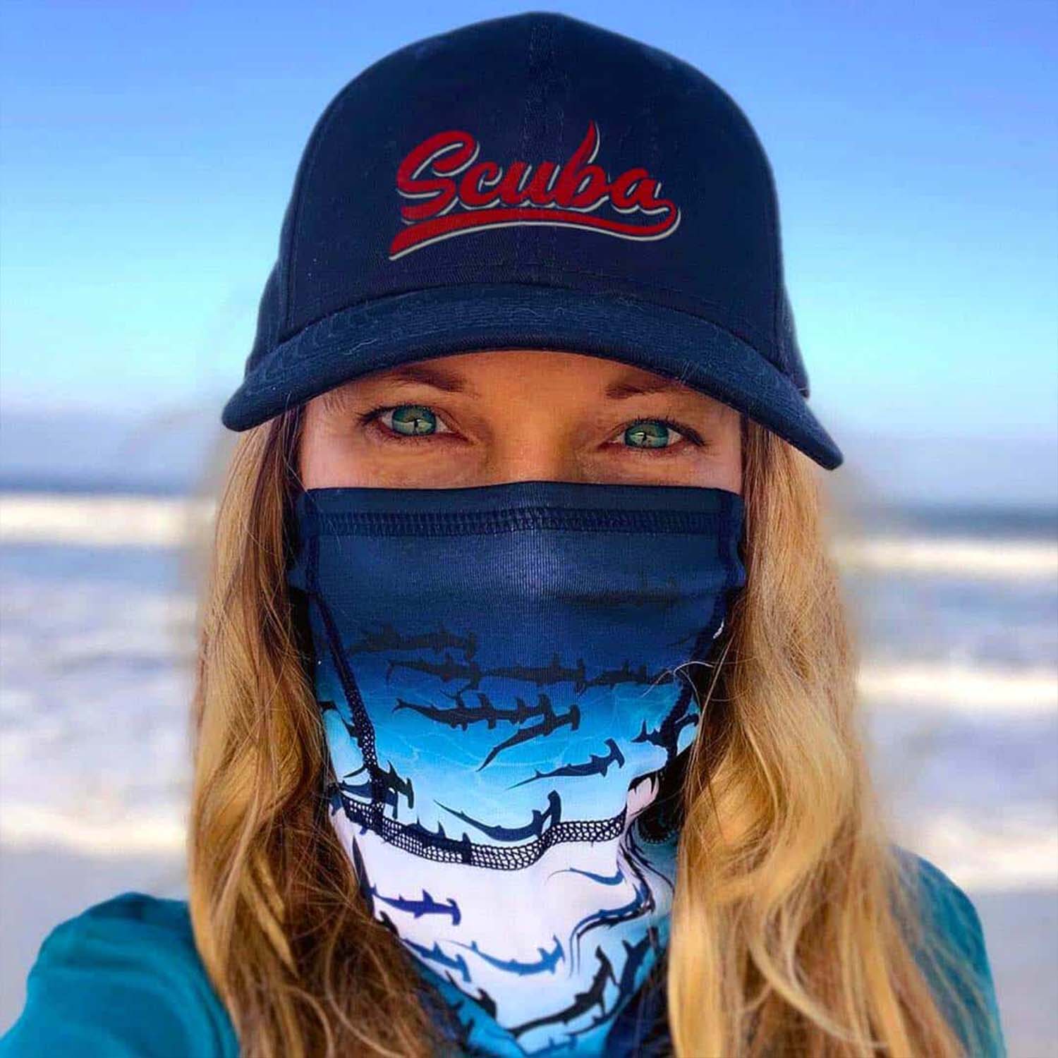 a woman scuba diver 