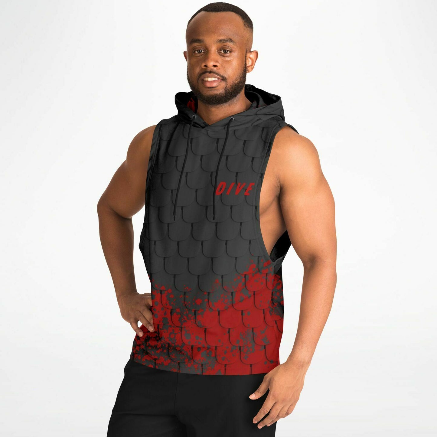 Red Diver Armhole Hoodie