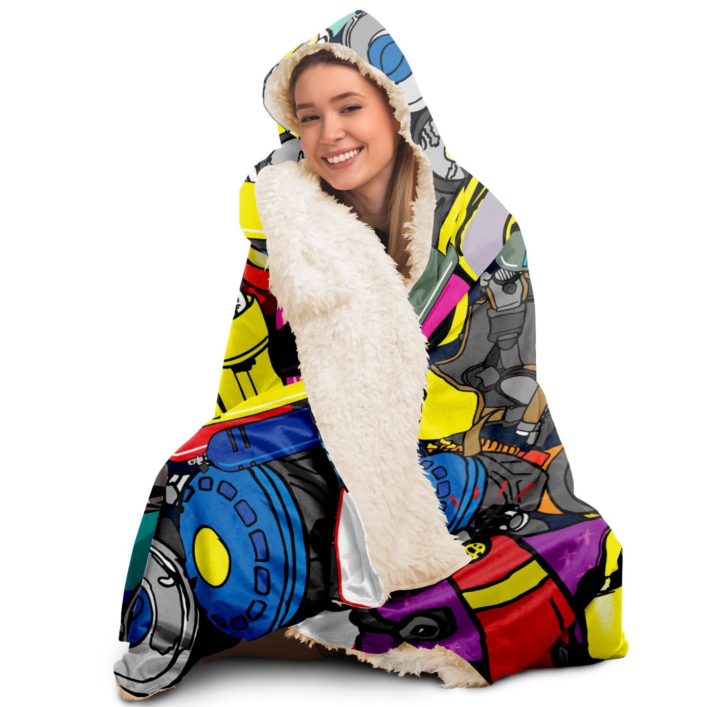 Scuba Pop Art Hooded Blanket