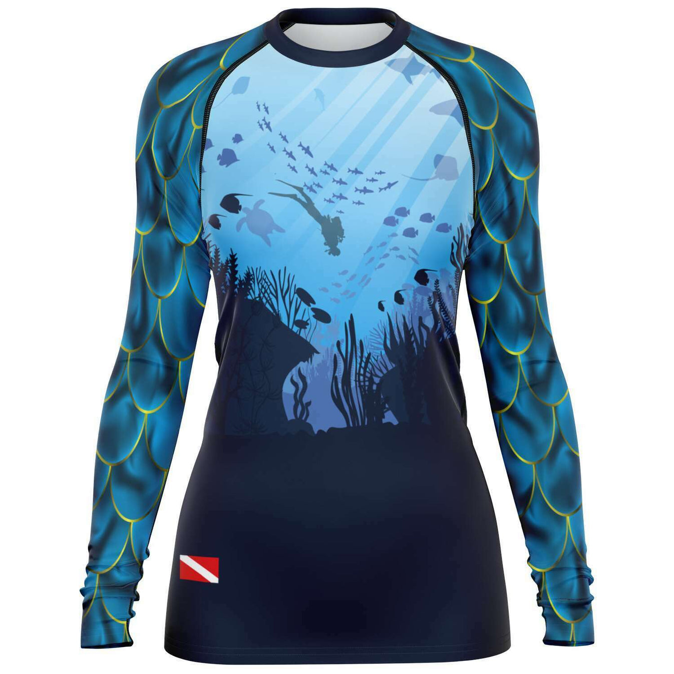 My Scuba Diving World|Women Snorkeling Rash guards – DiverBubbles