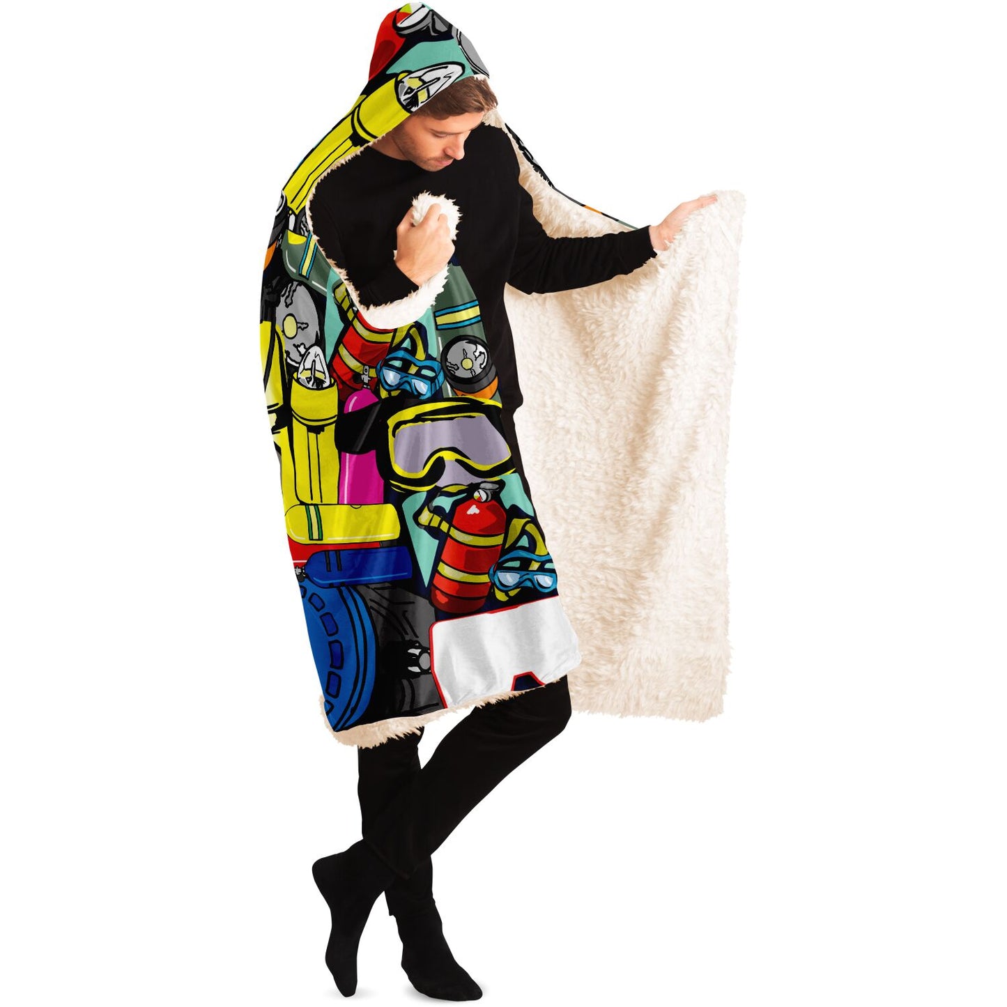 Scuba Pop Art Hooded Blanket
