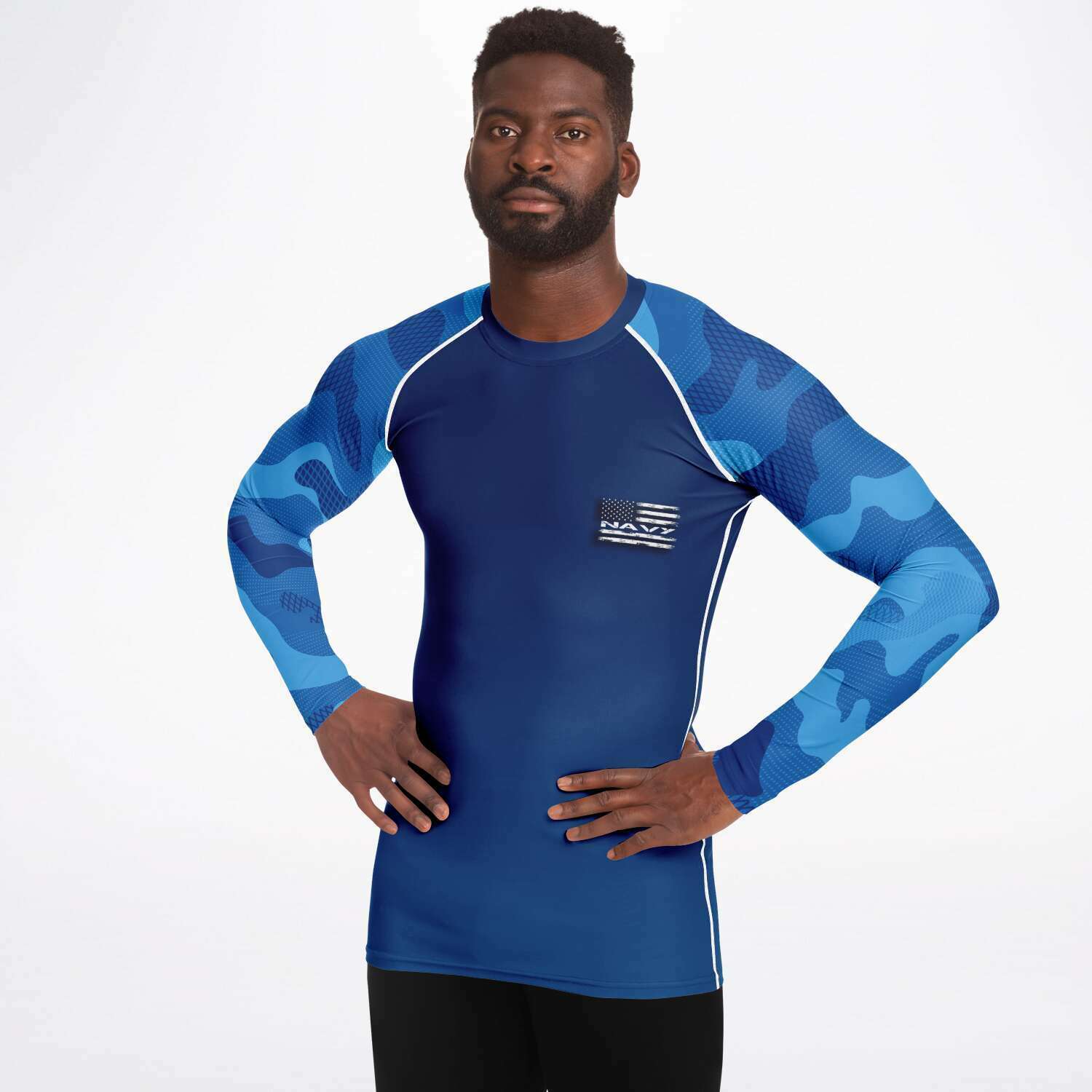 Navy Rashguard Navy Diving Rashguard for Men | Diver Bubbles – DiverBubbles