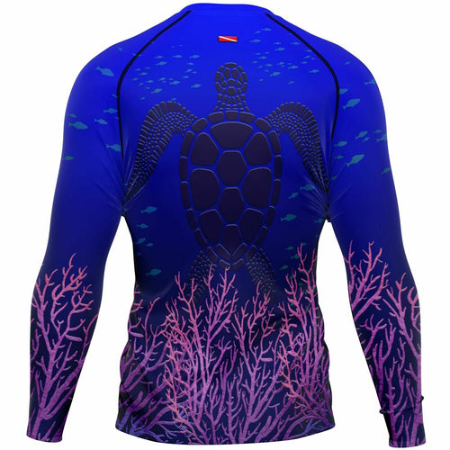 Sea Turtle - men's all-over-print scuba diving rash guard