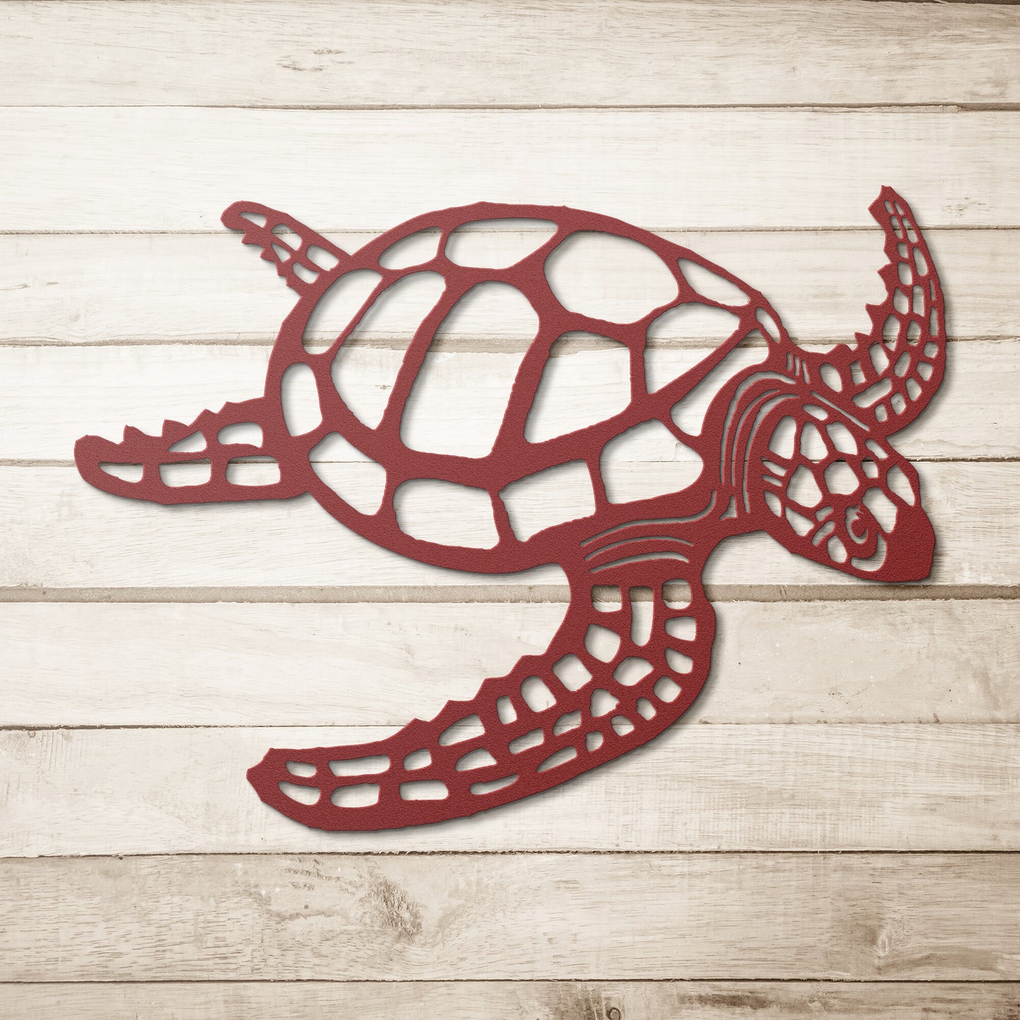 Sea turtle metal sign