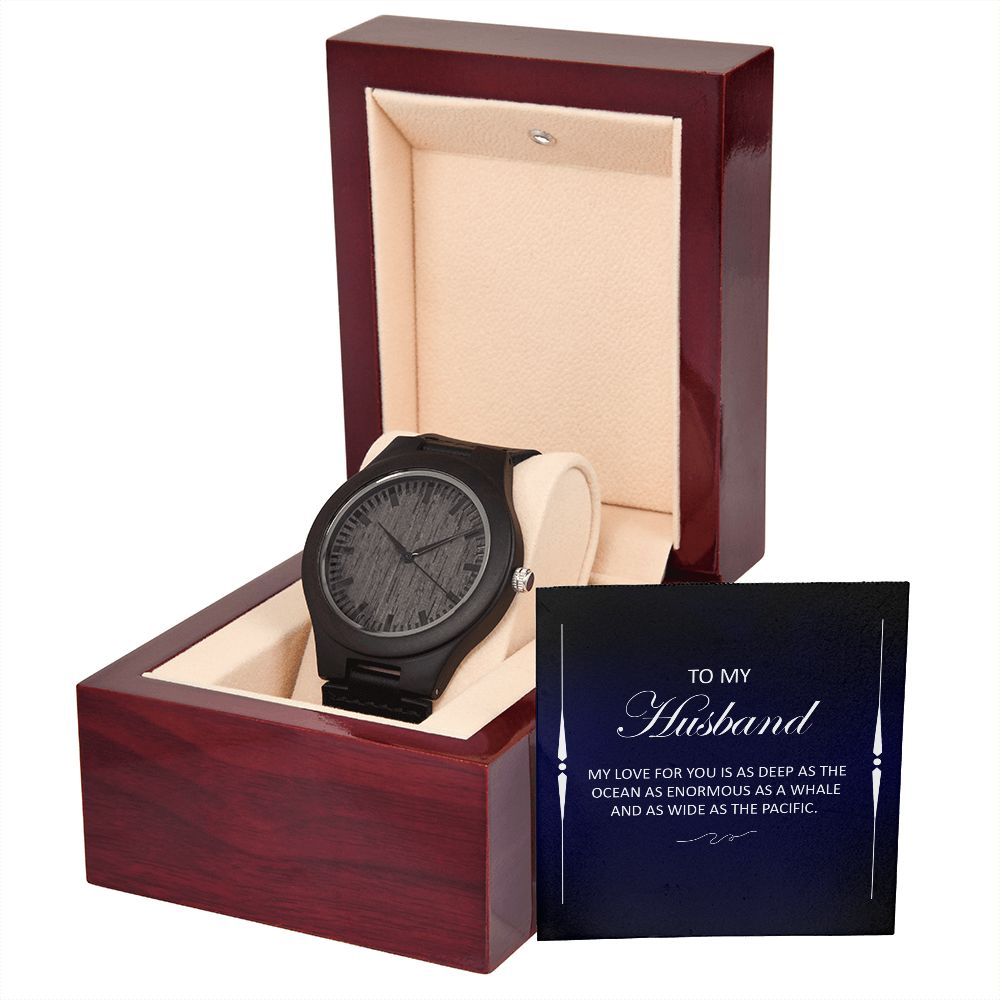 Deep Ocean Wooden Watch Gift for Men