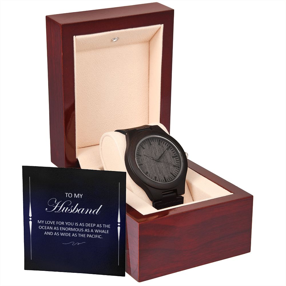Deep Ocean Wooden Watch Gift for Men