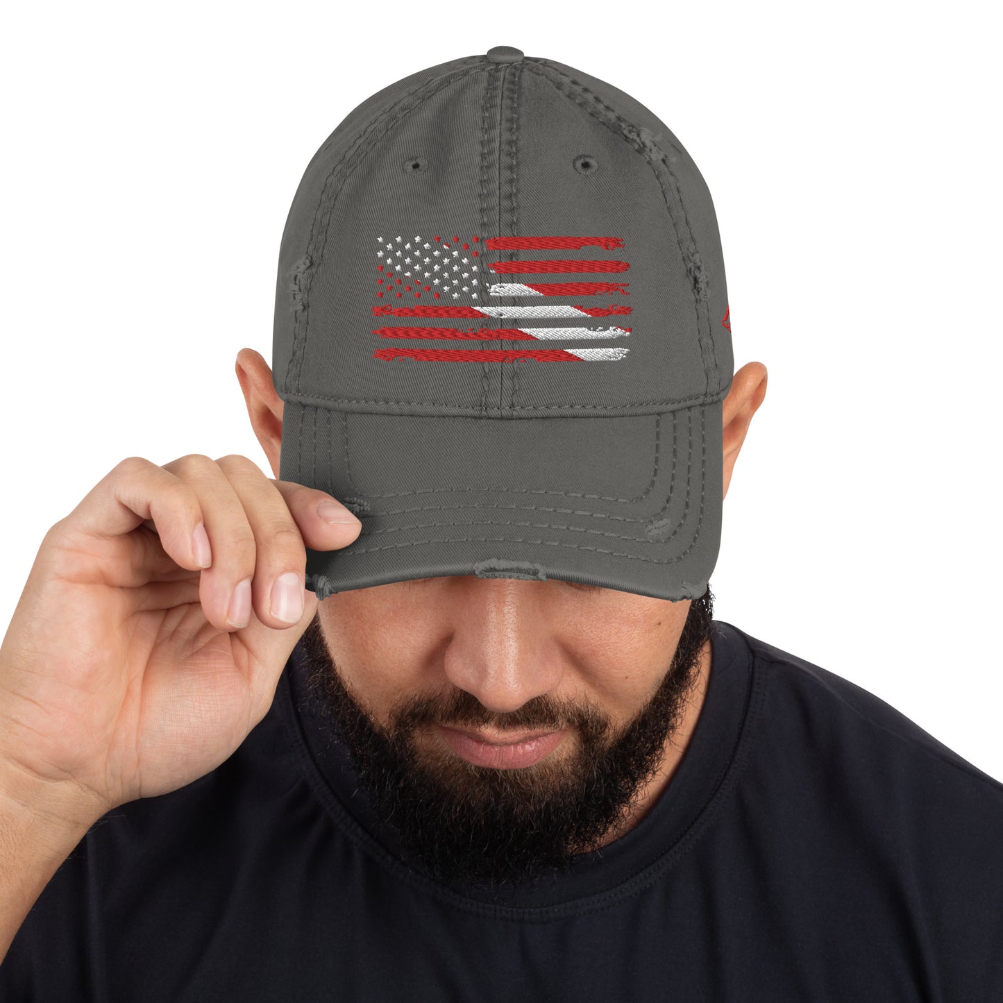 Distressed US-Diver Flag Hat